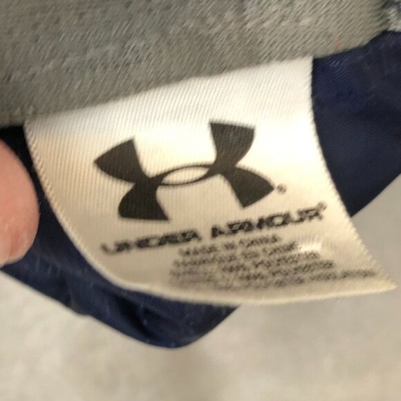 Under Armour Mens Windbreaker Jacket Large Navy Full Zip Outdoors High Neck - Picture 7 of 11